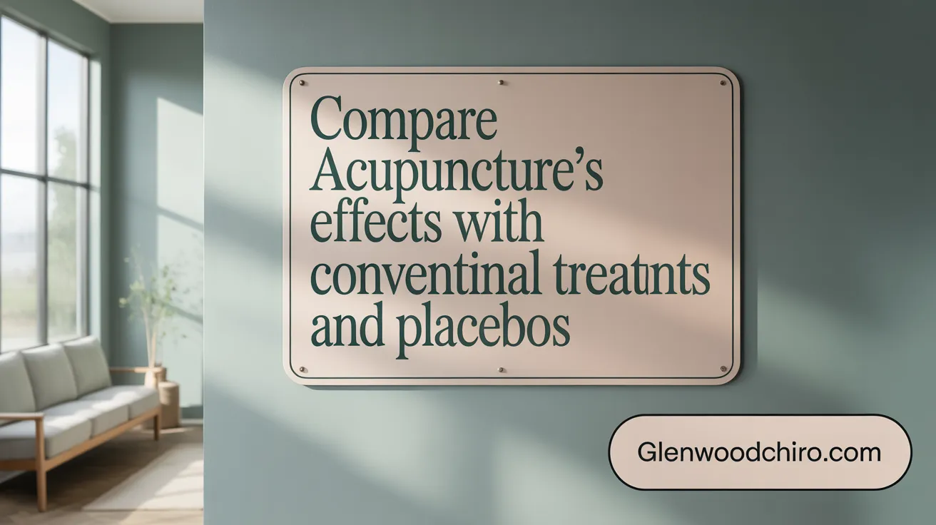Compare Acupuncture’s Effects with Conventional Treatments and Placebos