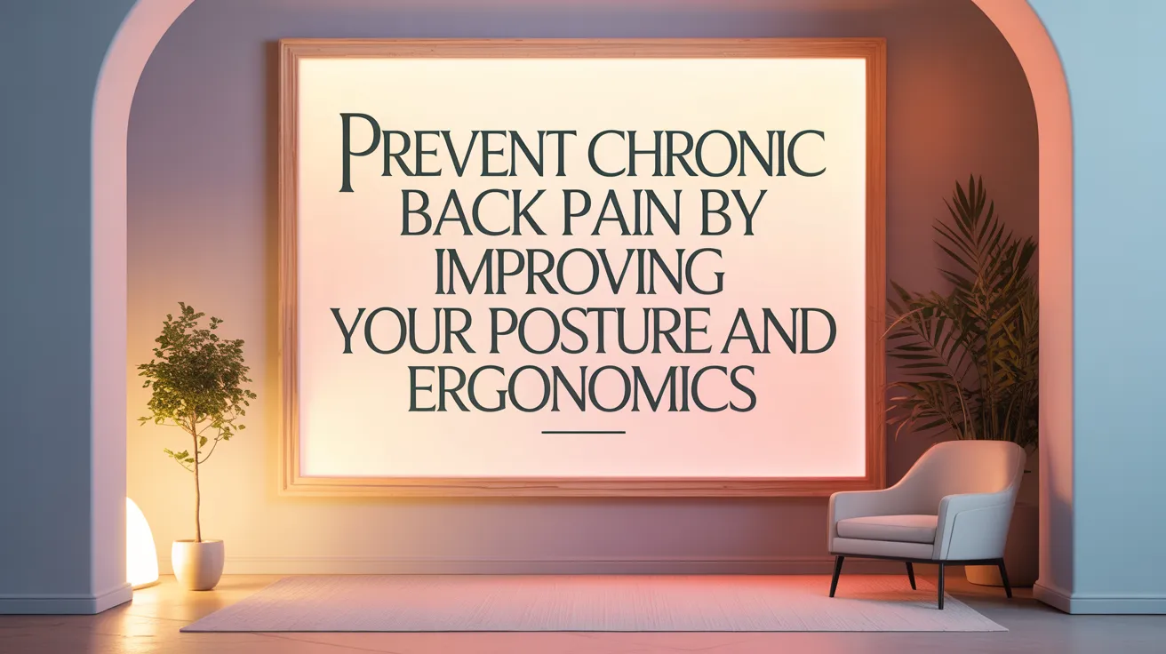 Prevent Chronic Back Pain by Improving Your Posture and Ergonomics