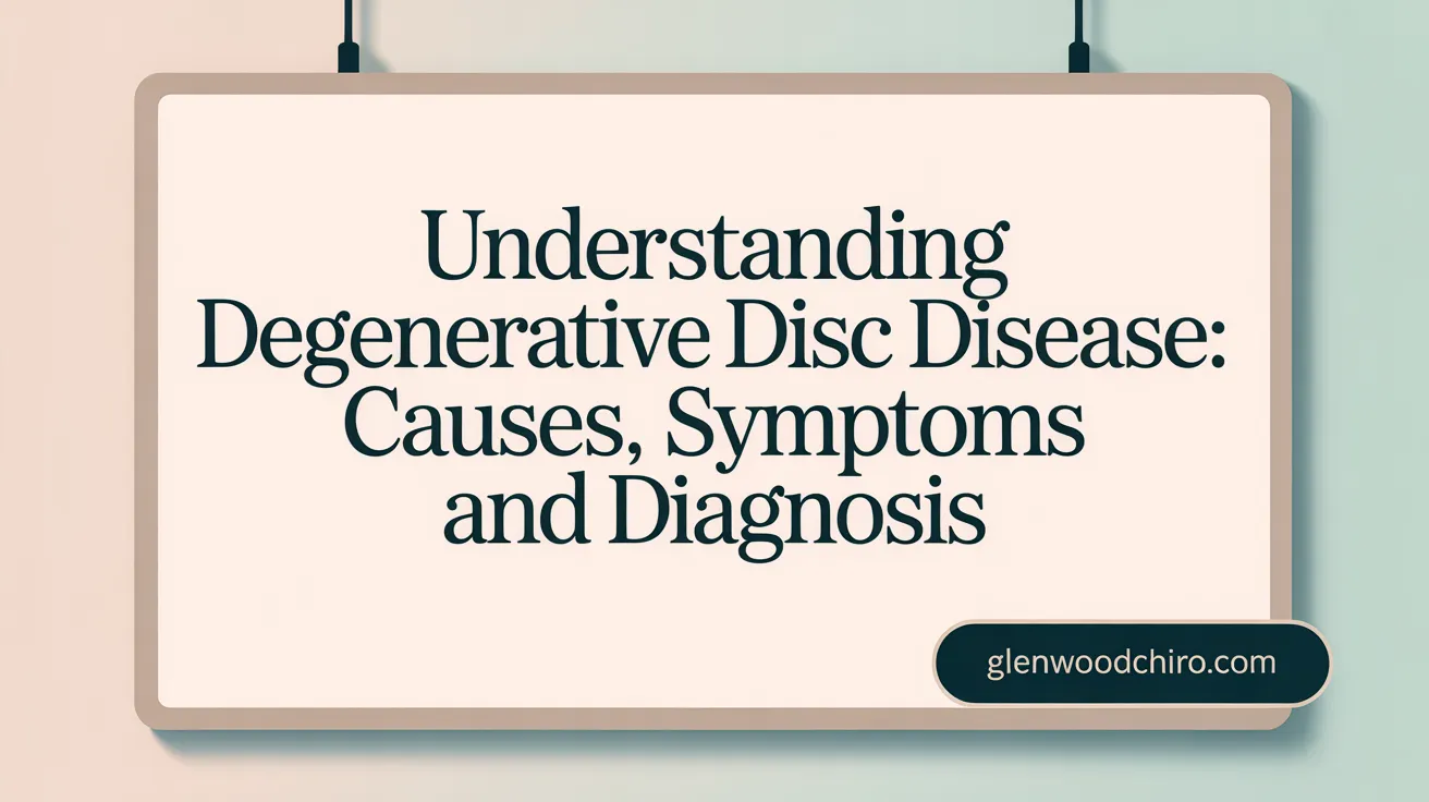 Understanding Degenerative Disc Disease: Causes, Symptoms, and Diagnosis