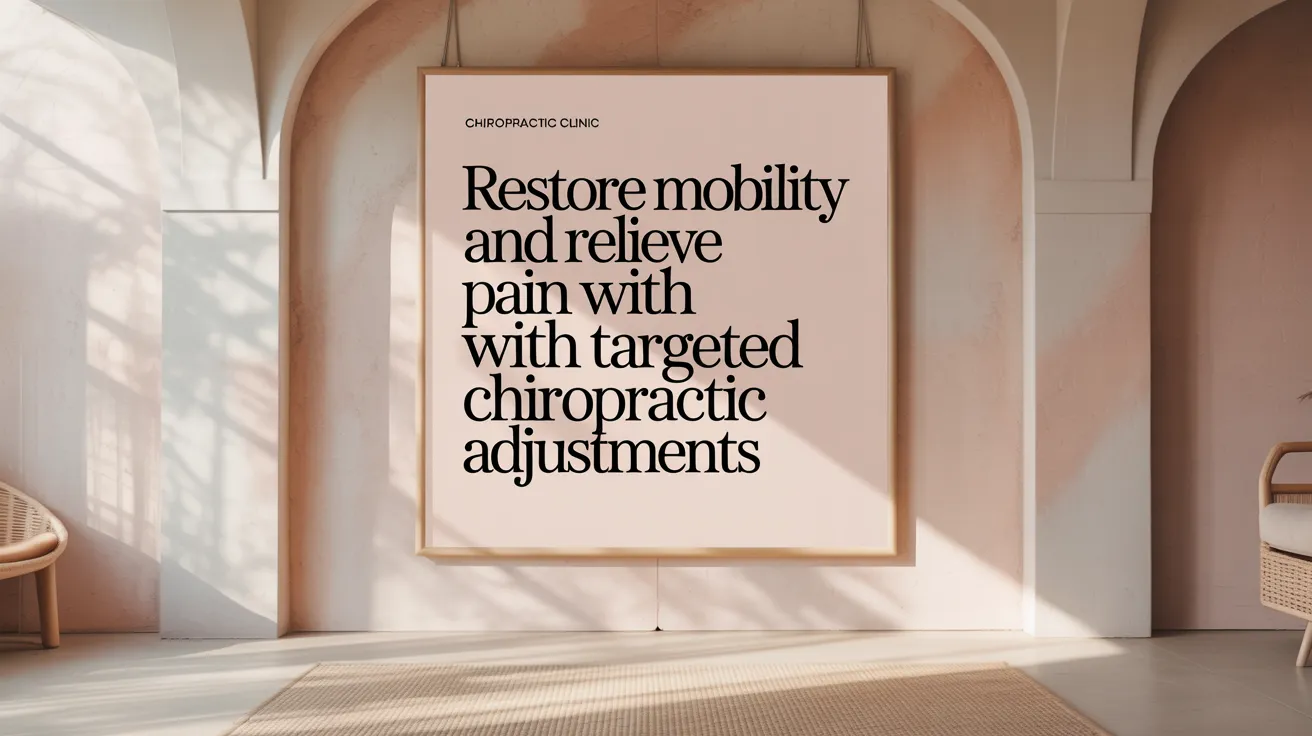 Restore Mobility and Relieve Pain with Targeted Chiropractic Adjustments