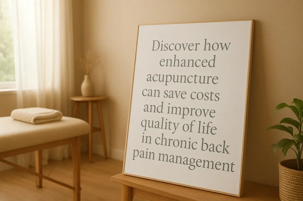 Discover how enhanced acupuncture can save costs and improve quality of life in chronic back pain management.