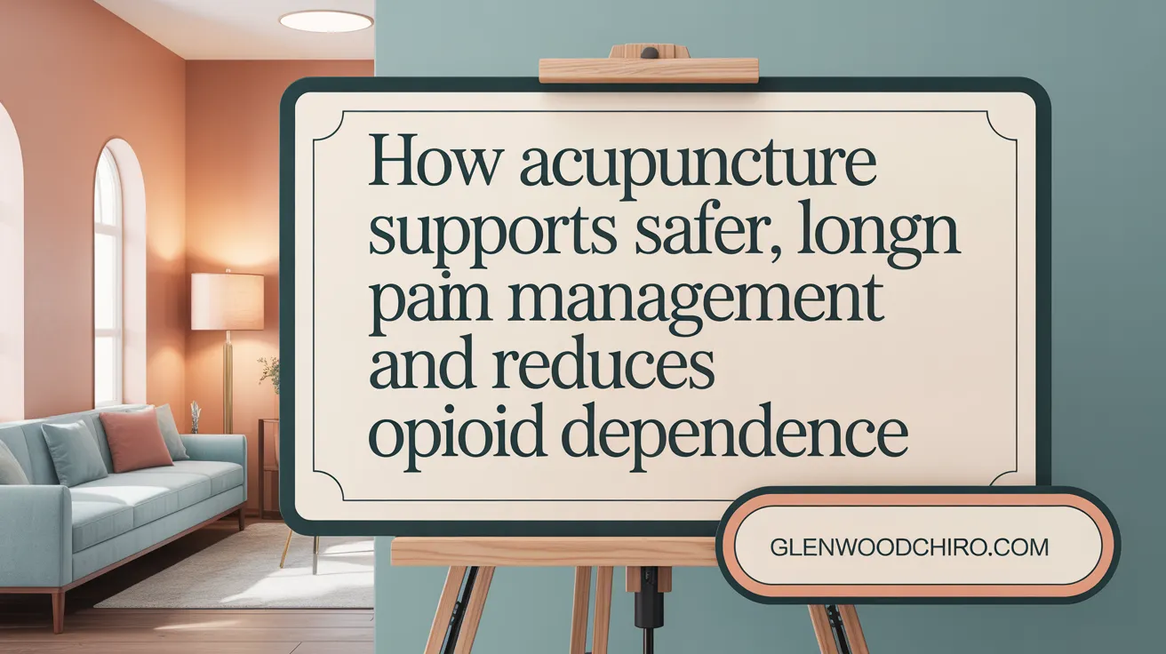 How Acupuncture Supports Safer, Long-Term Pain Management and Reduces Opioid Dependence