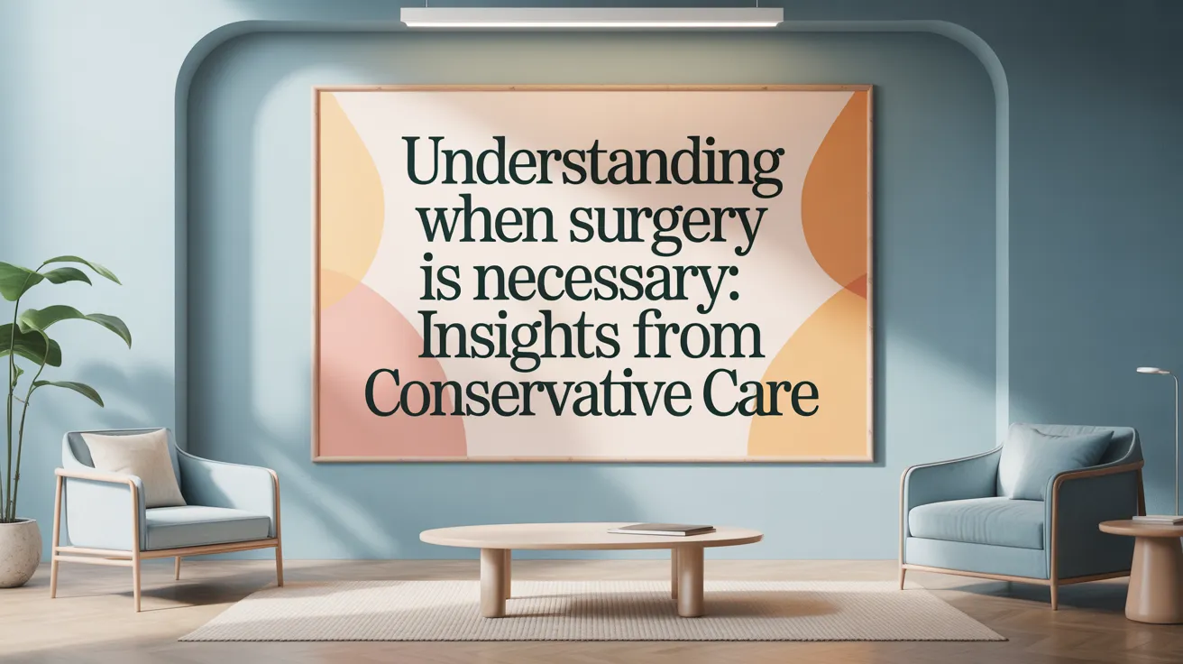 Understanding When Surgery is Necessary: Insights from Conservative Care