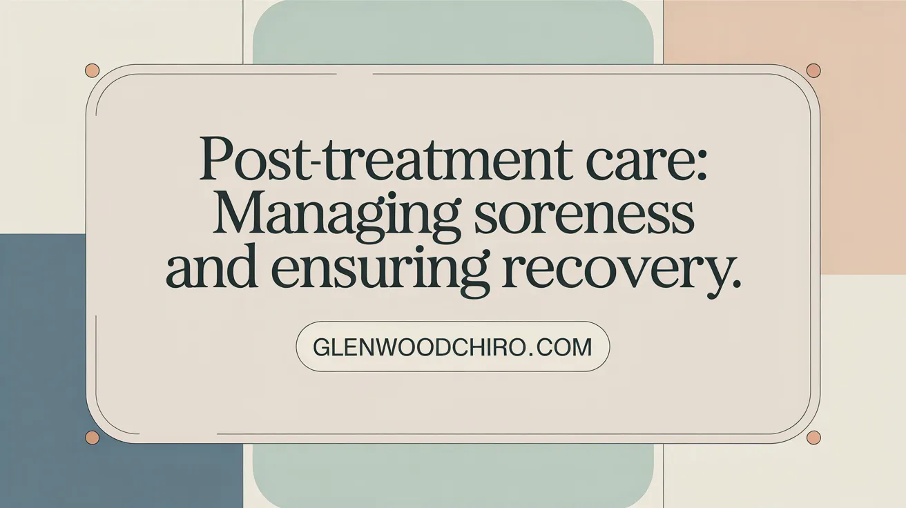 Post-Treatment Care: Managing Soreness and Ensuring Recovery