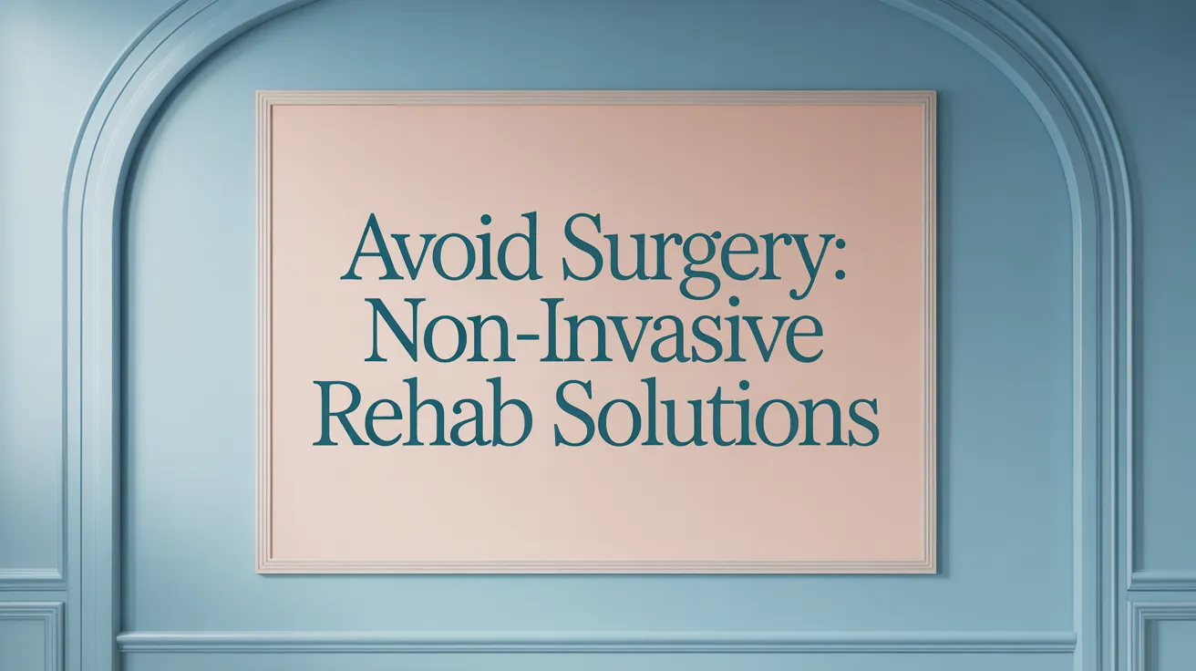 Avoid Surgery: Non-Invasive Rehab Solutions