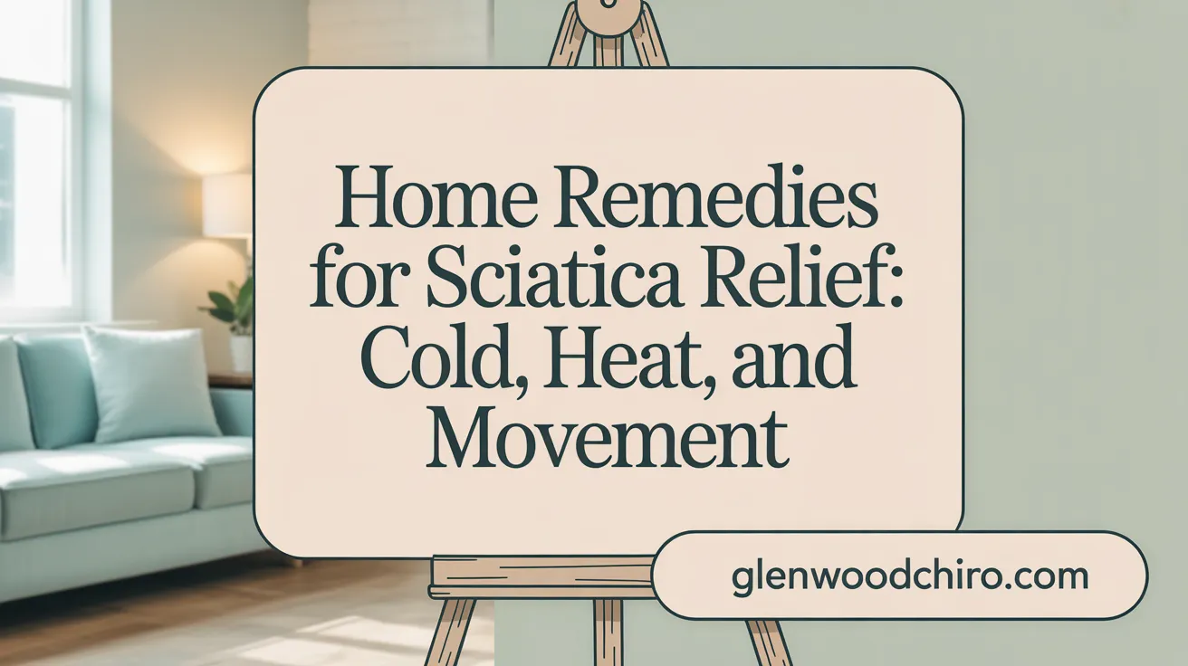 Home Remedies for Sciatica Relief: Cold, Heat, and Movement
