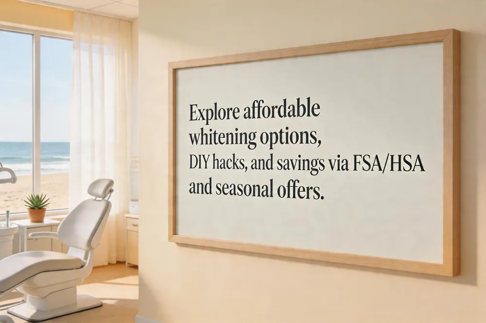 Explore affordable whitening options, DIY hacks, and savings via FSA/HSA and seasonal offers.