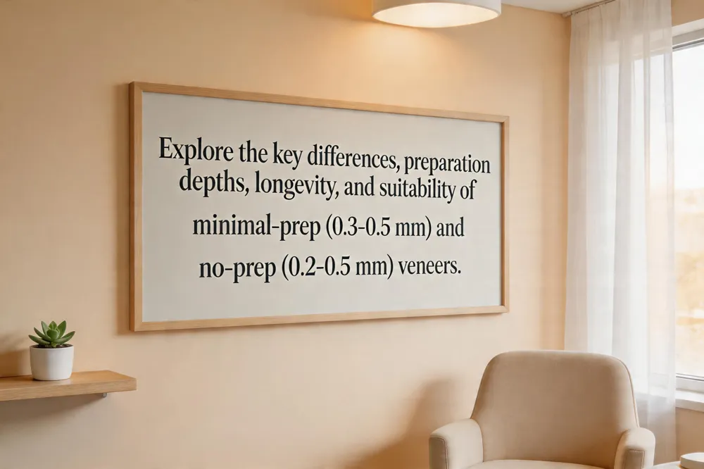 Explore the key differences, preparation depths, longevity, and suitability of minimal‑prep (0.3‑0.5 mm) and no‑prep (0.2‑0.5 mm) veneers.