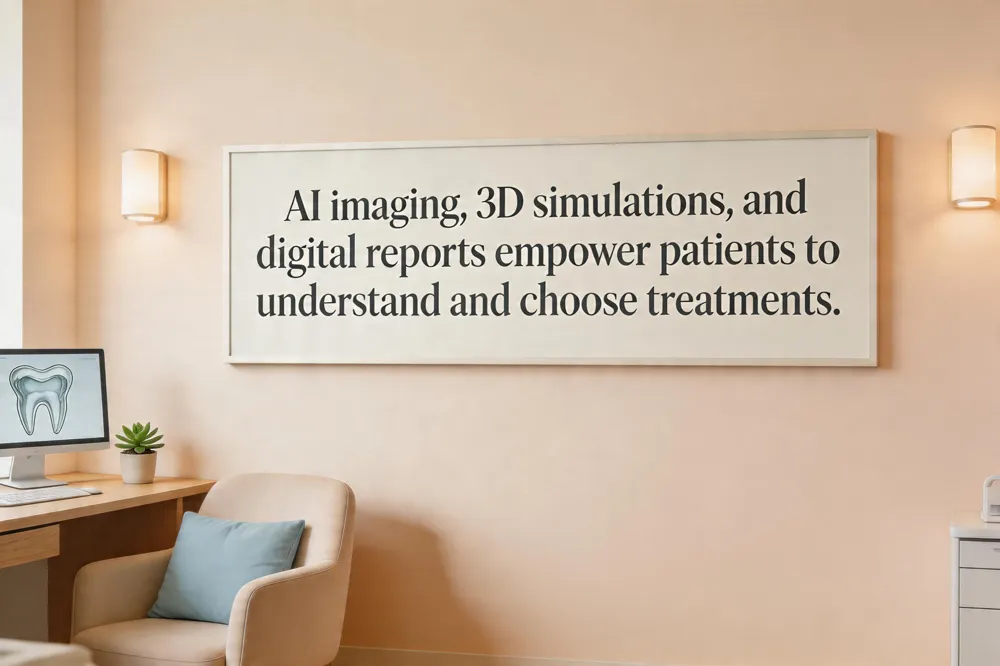 AI imaging, 3D simulations, and digital reports empower patients to understand and choose treatments.