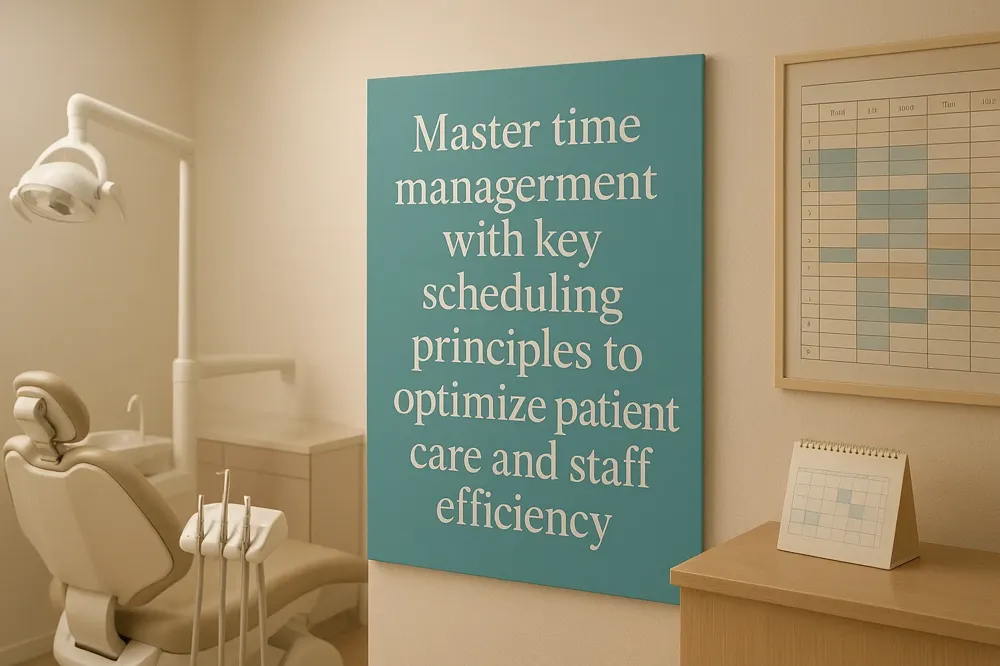 Master time management with key scheduling principles to optimize patient care and staff efficiency.