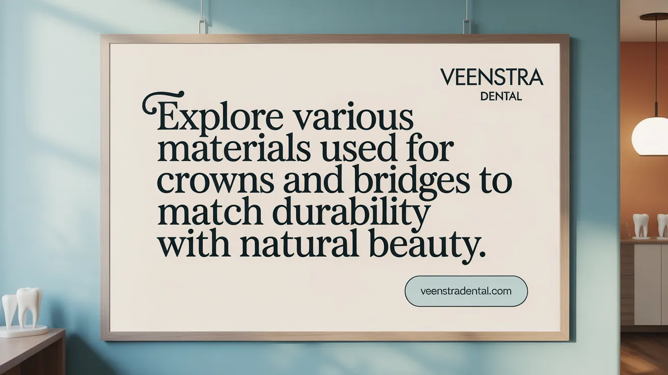 Explore various materials used for crowns and bridges to match durability with natural beauty.