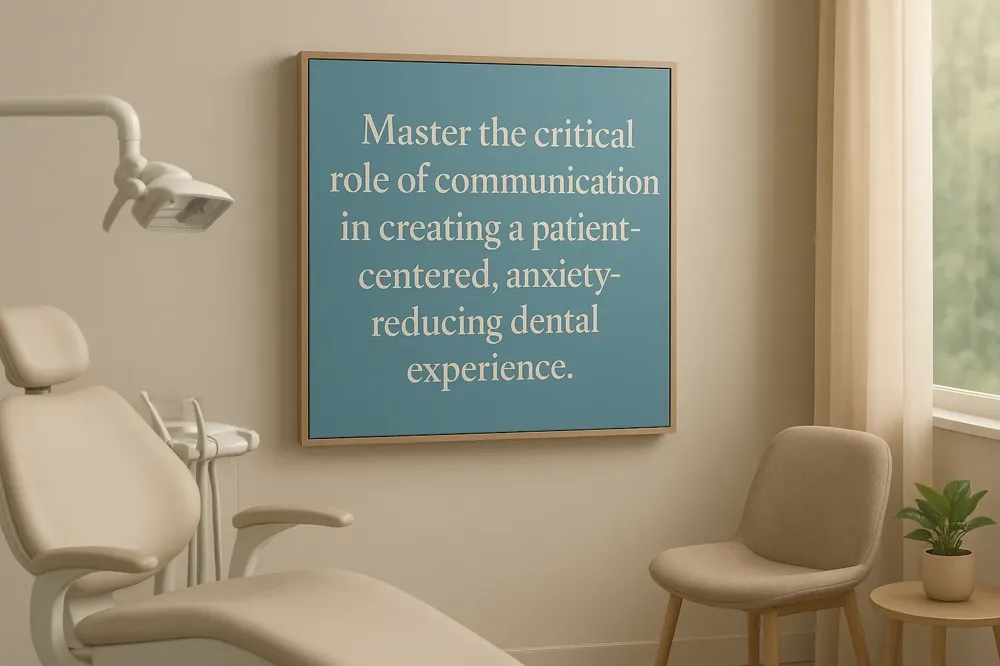 Master the critical role of communication in creating a patient-centered, anxiety-reducing dental experience.