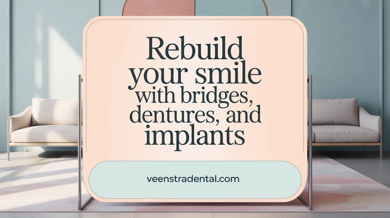 Rebuild Your Smile with Bridges, Dentures, and Implants