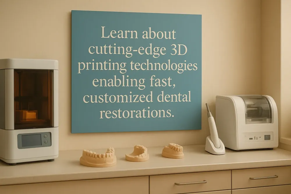Learn about cutting-edge 3D printing technologies enabling fast, customized dental restorations.
