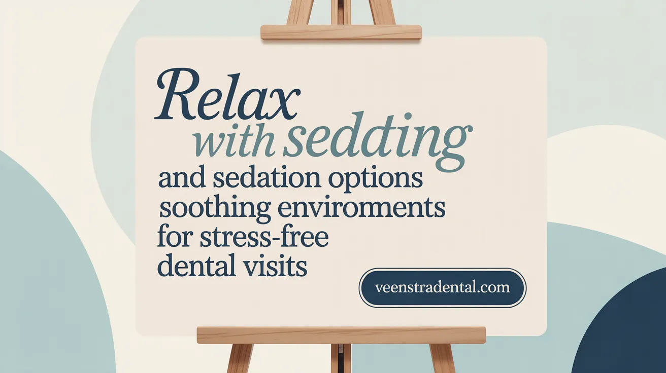 Relax with sedation options and soothing environments for stress-free dental visits
