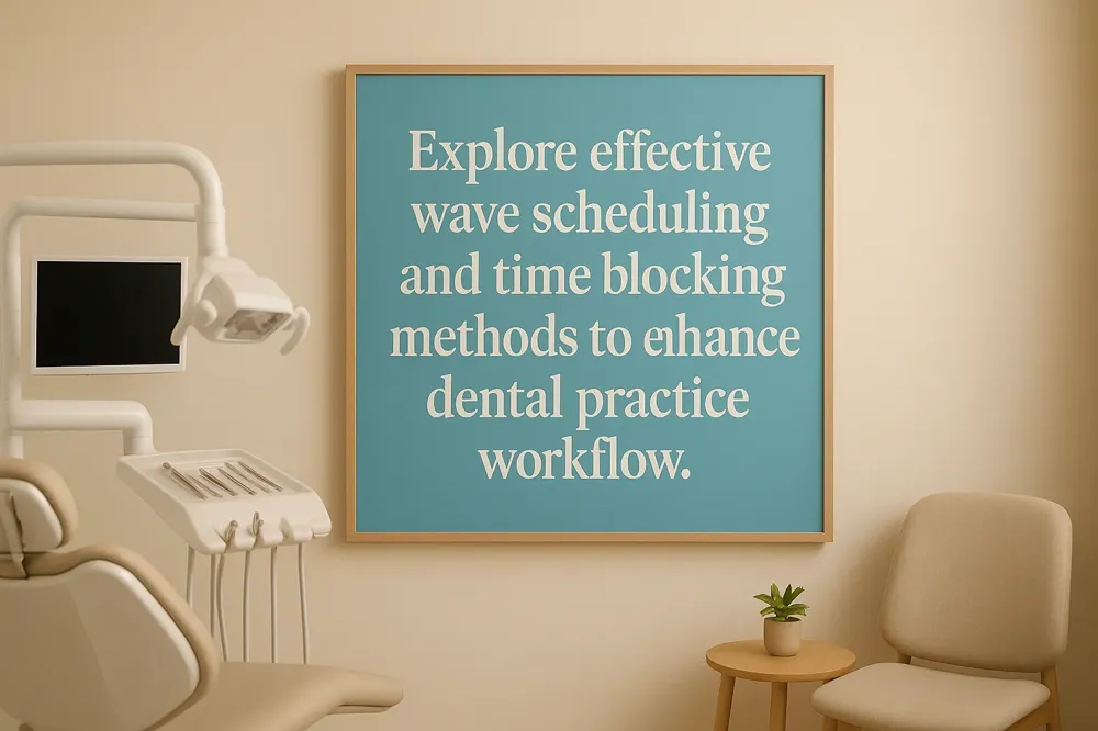 Explore effective wave scheduling and time blocking methods to enhance dental practice workflow.