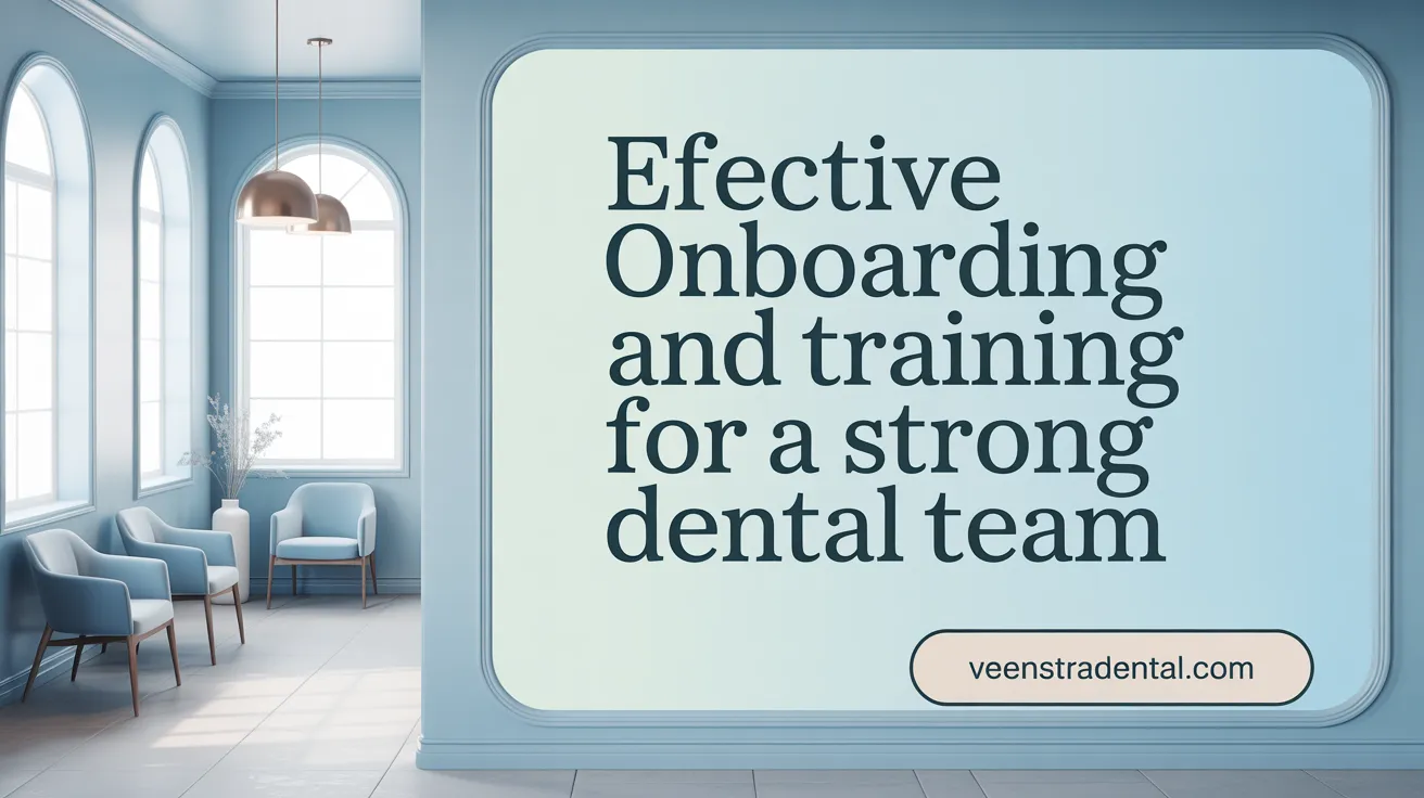Effective Onboarding and Training for a Strong Dental Team