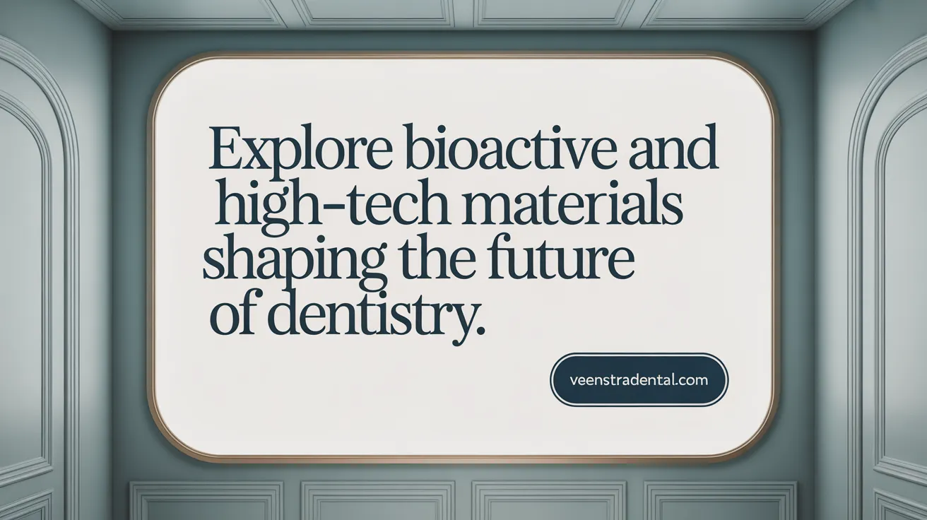 Explore bioactive and high-tech materials shaping the future of dentistry