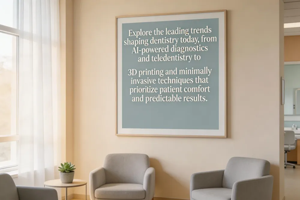 Explore the leading trends shaping dentistry today, from AI-powered diagnostics and teledentistry to 3D printing and minimally invasive techniques that prioritize patient comfort and predictable results.