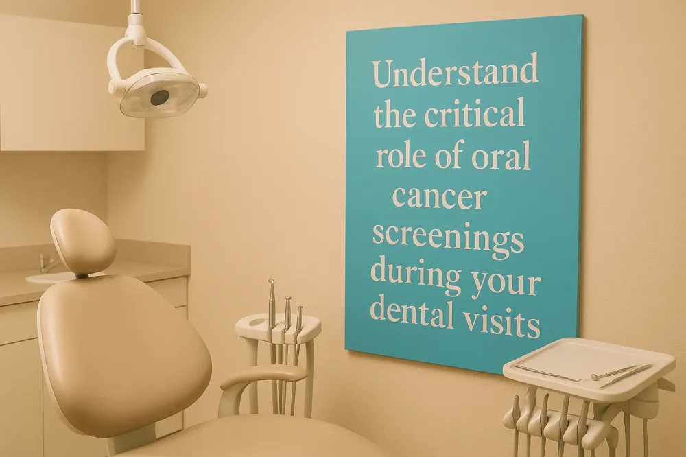 Understand the critical role of oral cancer screenings during your dental visits.