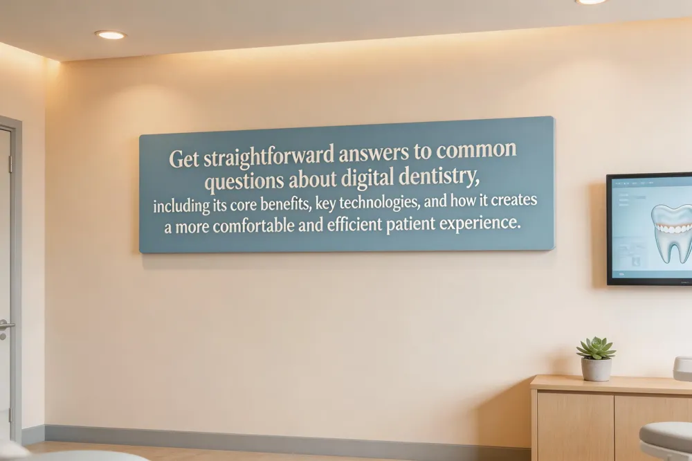 Get straightforward answers to common questions about digital dentistry, including its core benefits, key technologies, and how it creates a more comfortable and efficient patient experience.