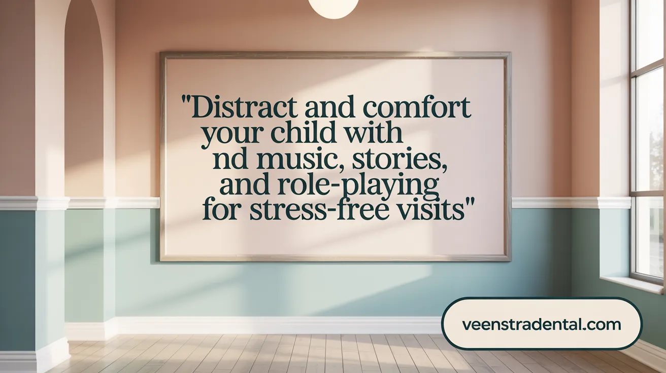 Distract and comfort your child with music, stories, and role-playing for stress-free visits