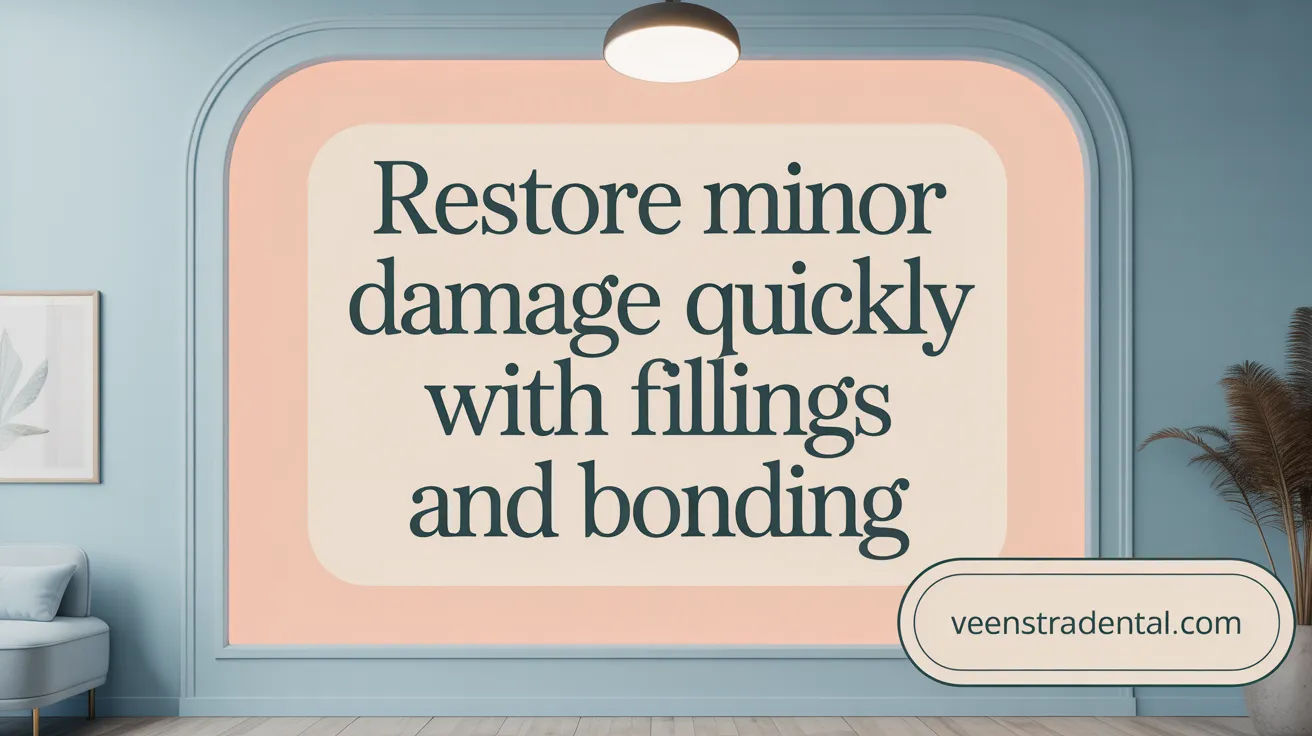 Restore Minor Damage Quickly with Fillings and Bonding