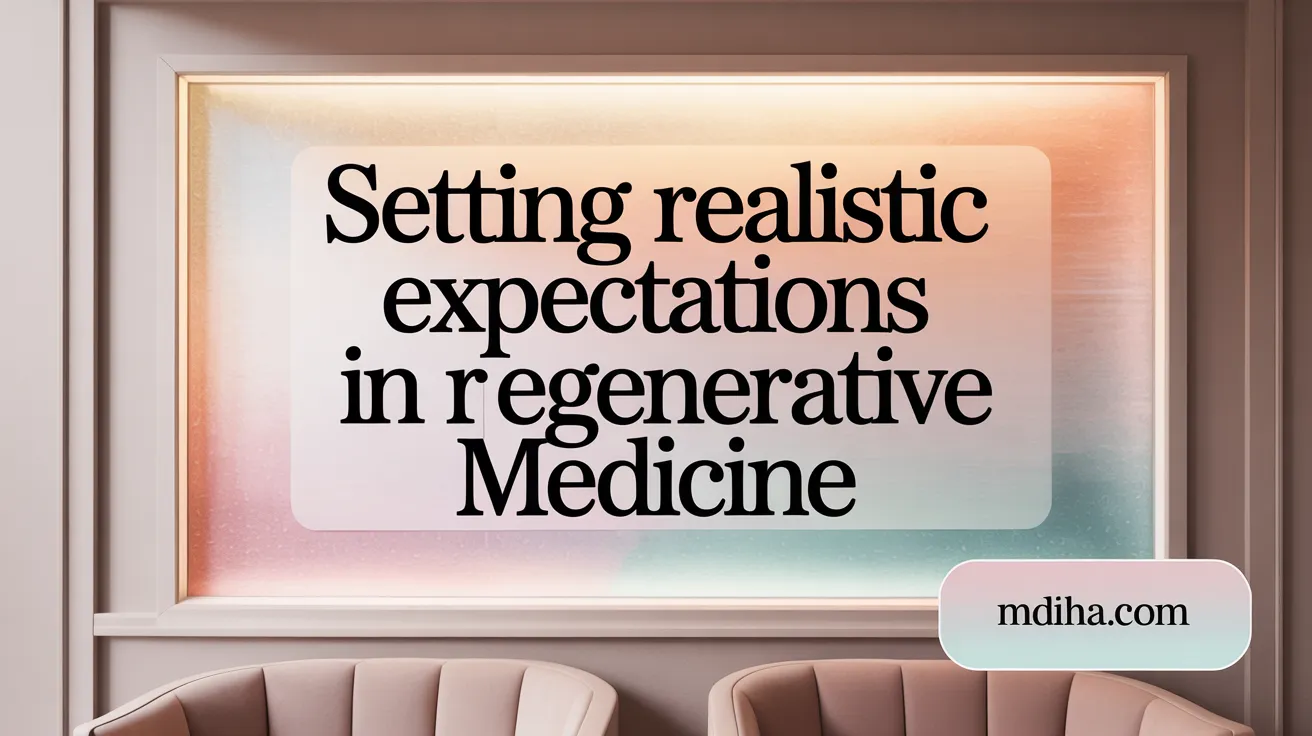 Setting Realistic Expectations in Regenerative Medicine