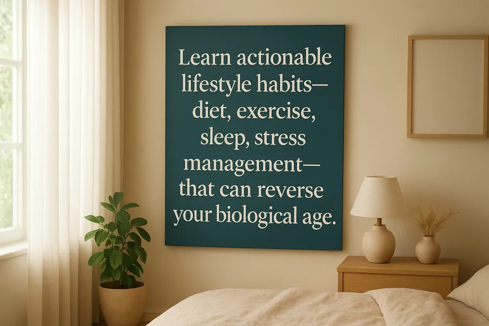 Learn actionable lifestyle habits—diet, exercise, sleep, stress management—that can reverse your biological age.