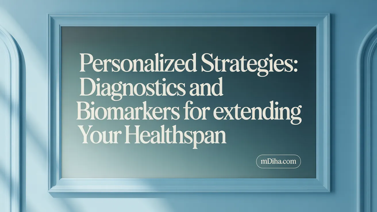 Personalized Strategies: Diagnostics and Biomarkers for Extending Your Healthspan