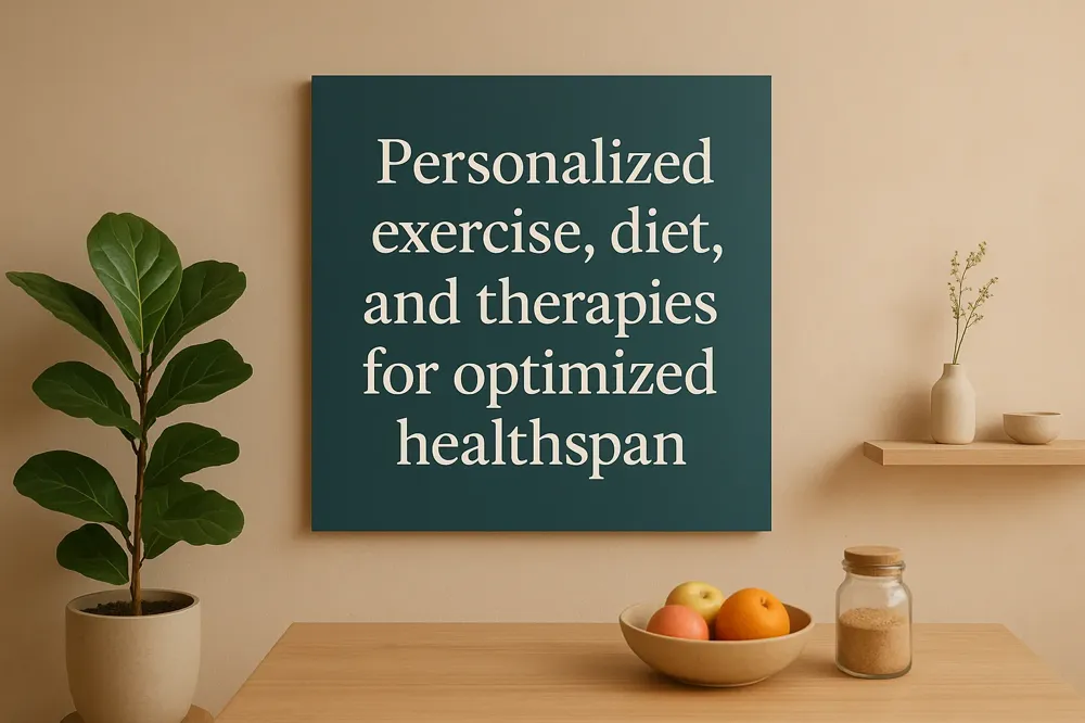Personalized exercise, diet, and therapies for optimized healthspan