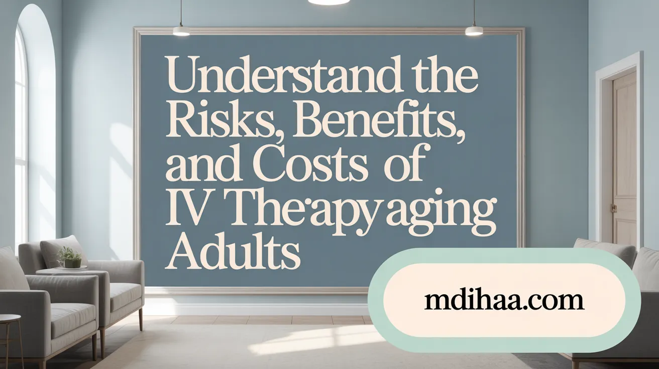 Understand the Risks, Benefits, and Costs of IV Therapy for Aging Adults