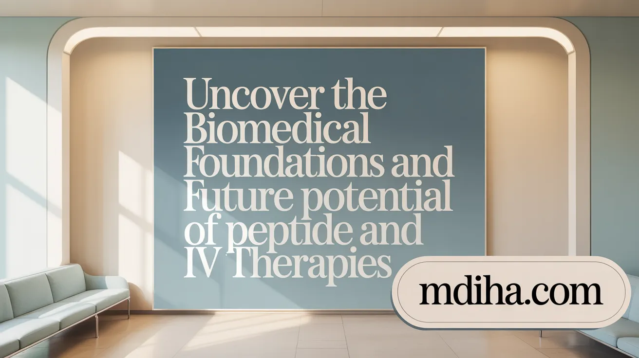 Uncover the Biomedical Foundations and Future Potential of Peptide and IV Therapies