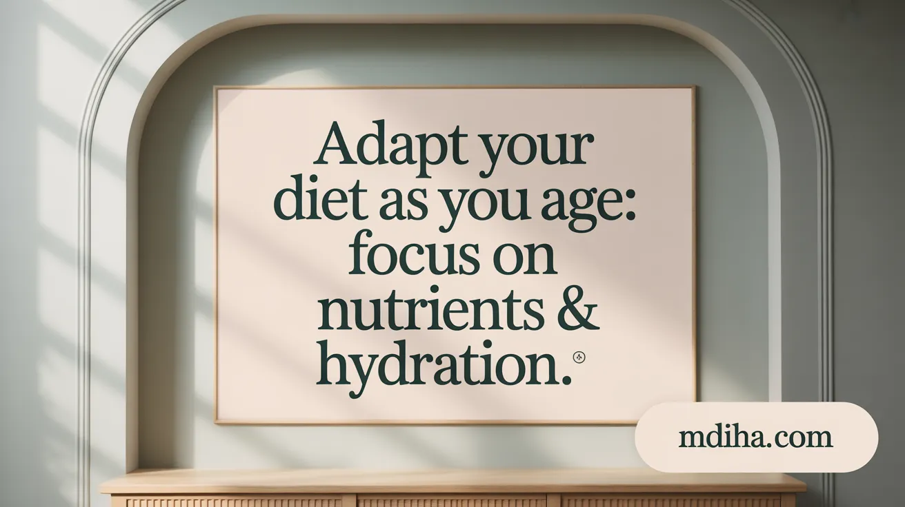 Adapt Your Diet as You Age: Focus on Nutrients & Hydration