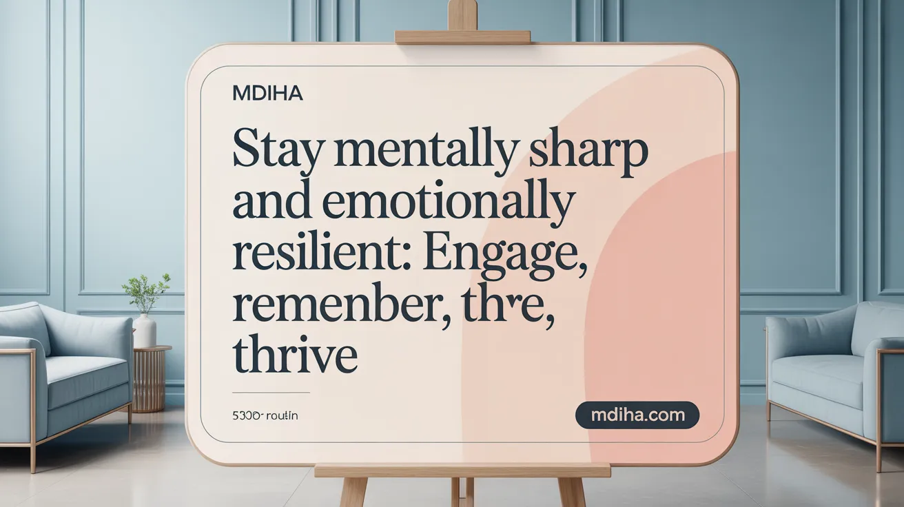Stay Mentally Sharp and Emotionally Resilient: Engage, Remember, Thrive