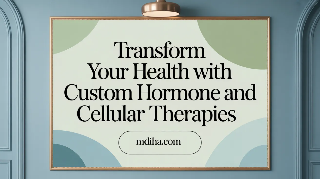 Transform Your Health with Custom Hormone and Cellular Therapies