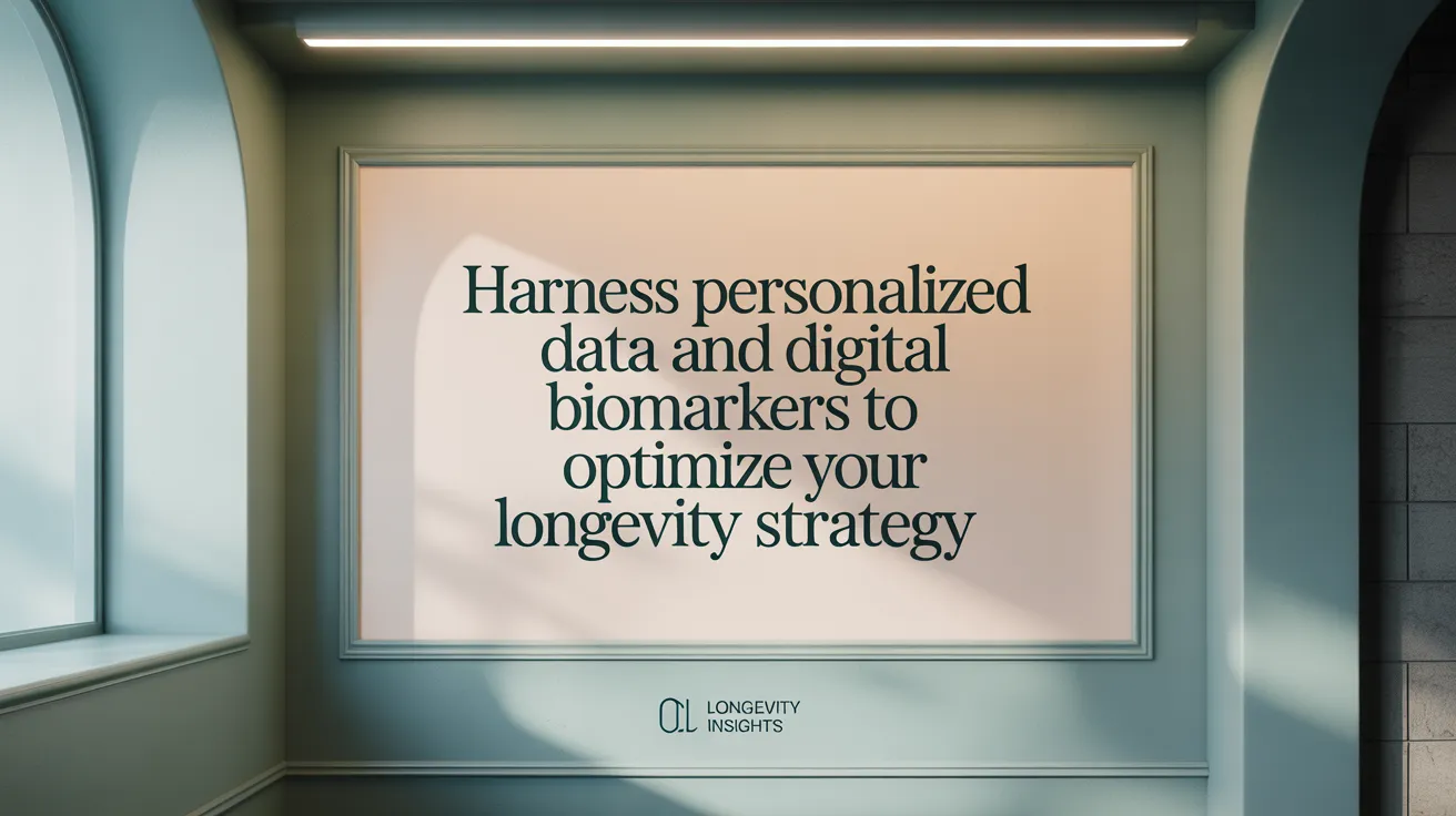 Harness Personalized Data and Digital Biomarkers to Optimize Your Longevity Strategy