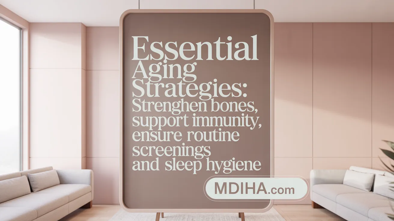 Essential Aging Strategies: Strengthen Bones, Support Immunity, Ensure Routine Screenings and Sleep Hygiene