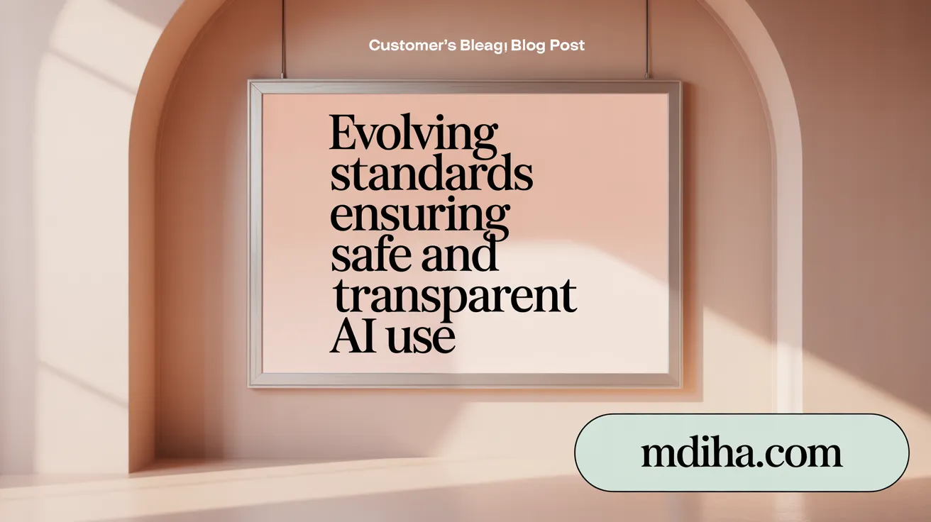 Evolving standards ensuring safe and transparent AI use