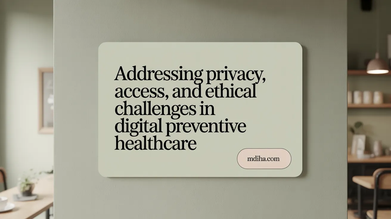 Addressing Privacy, Access, and Ethical Challenges in Digital Preventive Healthcare