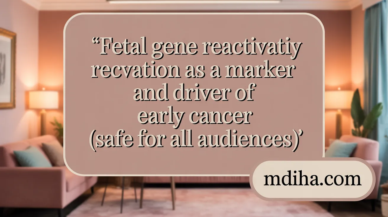 Fetal Gene Reactivation as a Marker and Driver of Early Cancer