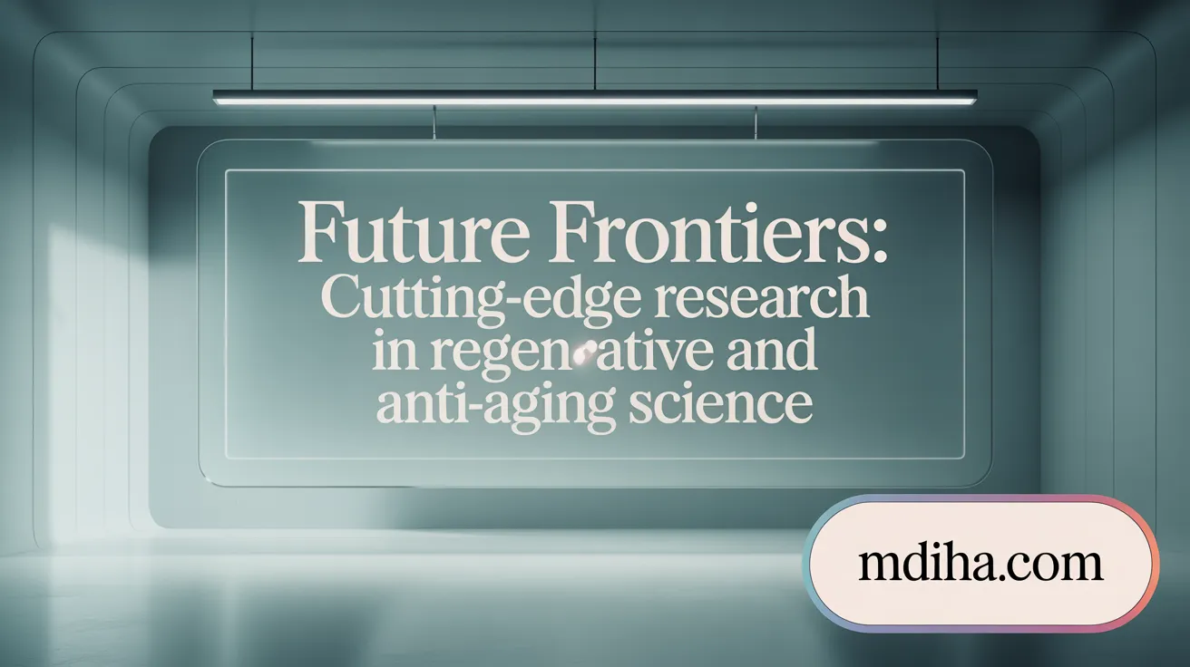Future Frontiers: Cutting-Edge Research in Regenerative and Anti-Aging Science