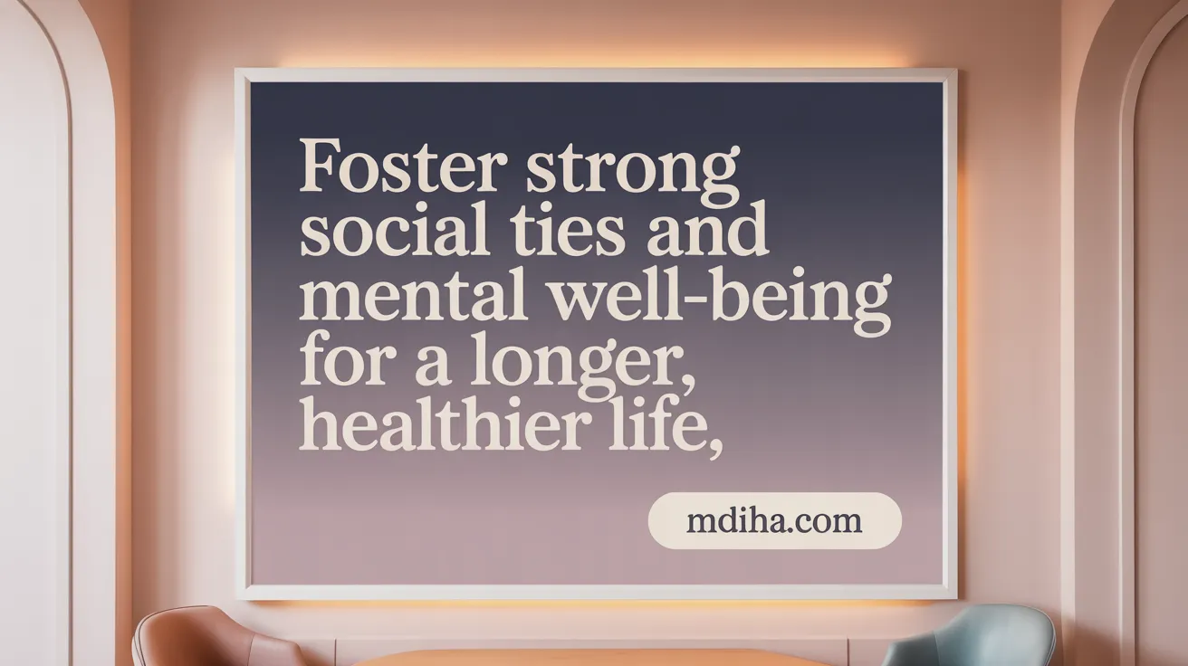 Foster strong social ties and mental well-being for a longer, healthier life