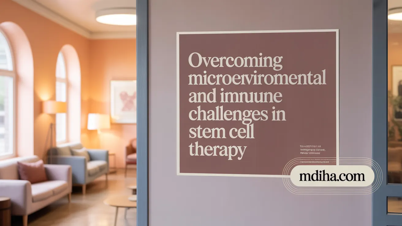 Overcoming Microenvironmental and Immune Challenges in Stem Cell Therapy