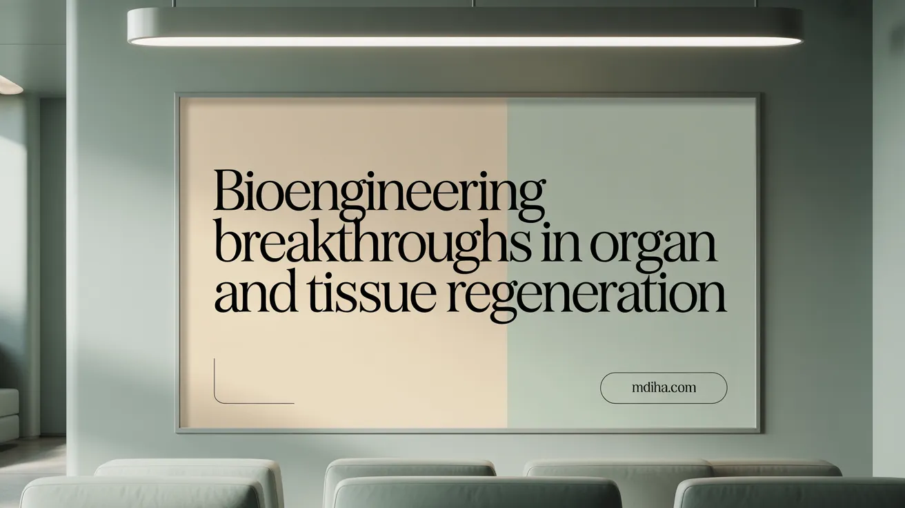 Bioengineering Breakthroughs in Organ and Tissue Regeneration