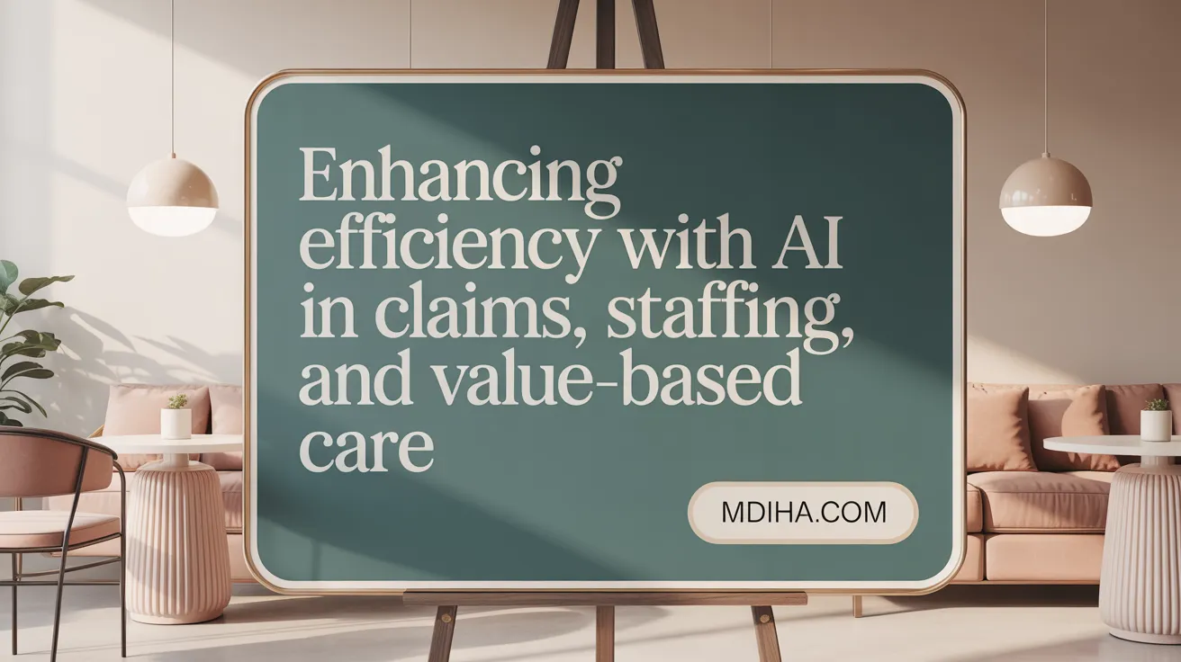 Enhancing efficiency with AI in claims, staffing, and value-based care