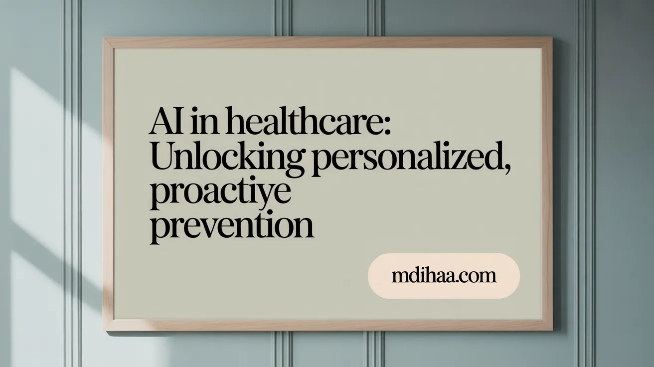 AI in Healthcare: Unlocking Personalized, Proactive Prevention