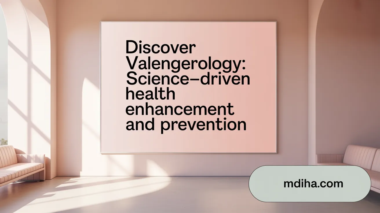 Discover valengerology: science-driven health enhancement and prevention