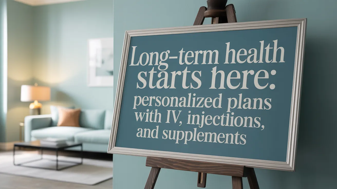 Long-Term Health Starts Here: Personalized Plans with IV, Injections, and Supplements