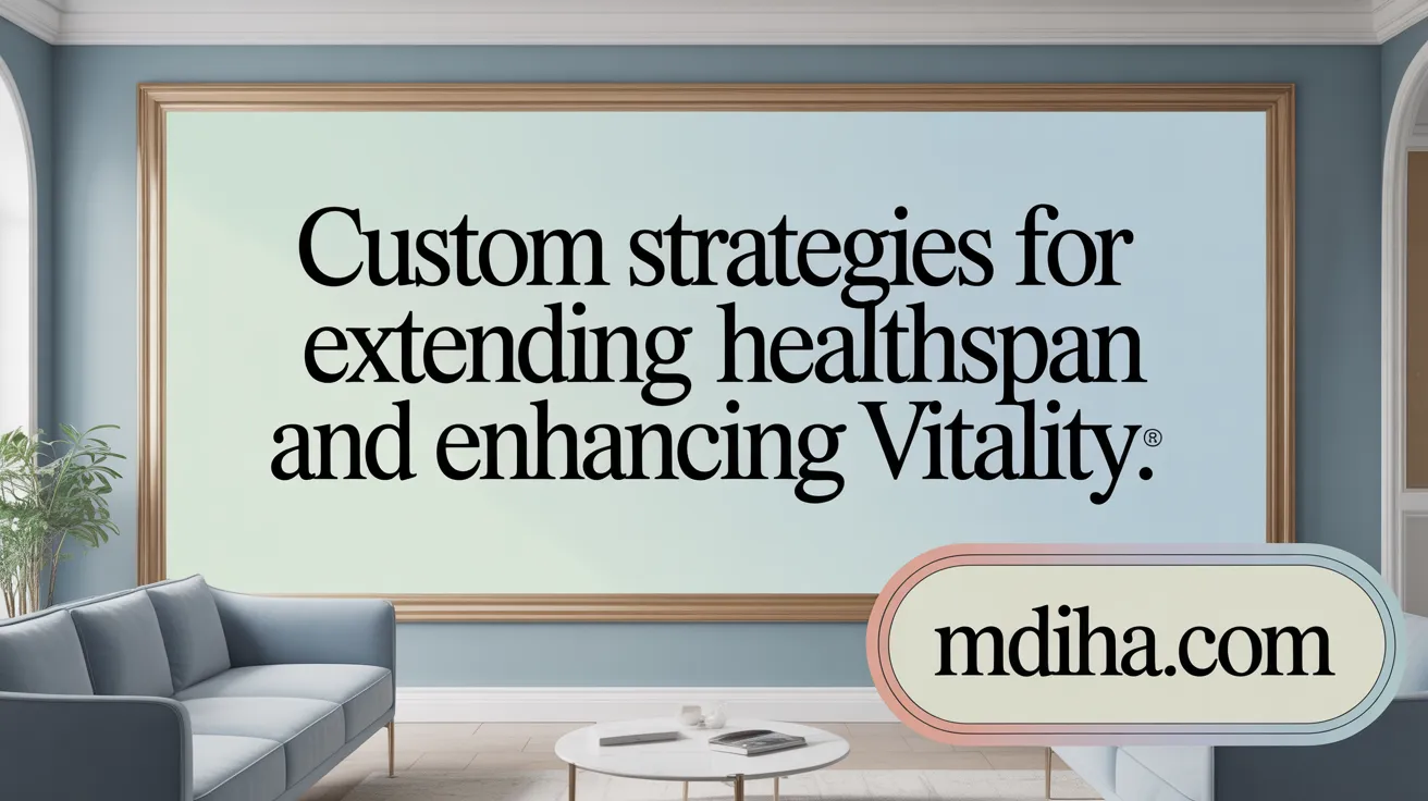 Custom Strategies for Extending Healthspan and Enhancing Vitality